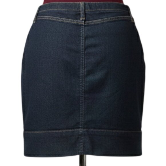 SEXSO JEANS - Denim - dark blue jeans mini-skirt stretch -Mid high Waist - large - Picture 2 of 11
